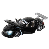 Машина "АВТОПАНОРАМА" BMW Z4 GT, черный, 1/32, свет, звук, инерция, в/к 17,5*13,5*9 см