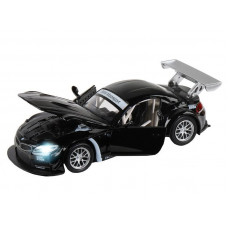 Машина "АВТОПАНОРАМА" BMW Z4 GT, черный, 1/32, свет, звук, инерция, в/к 17,5*13,5*9 см