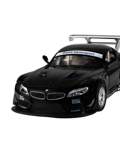 Машина "АВТОПАНОРАМА" BMW Z4 GT, черный, 1/32, свет, звук, инерция, в/к 17,5*13,5*9 см