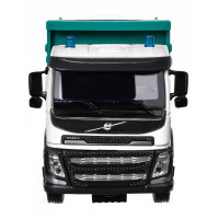 Машина "АВТОПАНОРАМА" Volvo самосвал, зеленый, 1/50, свет, звук, в/к 28*14*10 см