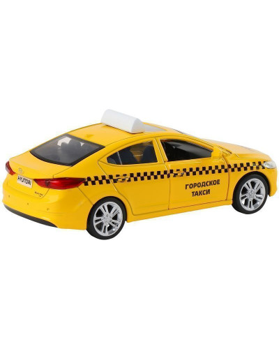 Машина "АВТОПАНОРАМА" HYUNDAI ELANTRA, ГОРОДСКОЕ ТАКСИ, 1/40, инерция, откр. двери, 17,5*12,5*6,5