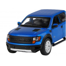 Машина "АВТОПАНОРАМА" Ford F-150 SVT Raptor, синий, 1/34, свет, звук, инерция, в/к 20*10*11 см