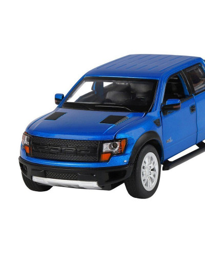 Машина "АВТОПАНОРАМА" Ford F-150 SVT Raptor, синий, 1/34, свет, звук, инерция, в/к 20*10*11 см