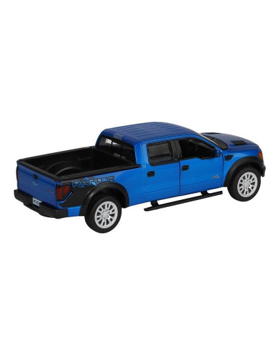 Машина "АВТОПАНОРАМА" Ford F-150 SVT Raptor, синий, 1/34, свет, звук, инерция, в/к 20*10*11 см