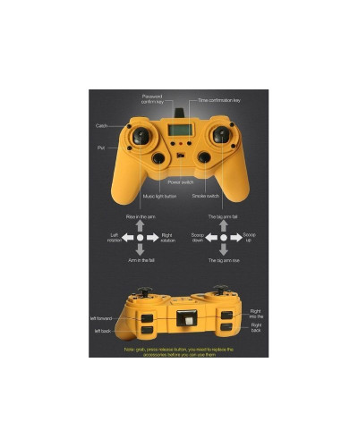 Радиоуправляемый экскаватор HUI NA TOYS 2.4G 23CH 1/14 RTR + Li-Po и З/У