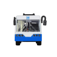 Троллейбус "Автопанорама", синий, 1/90, свет, звук, инерция, в/к 22*13,5*5,8 см