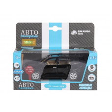 Машина "АВТОПАНОРАМА" Lexus LX570, черный, 1/32, свет, звук, инерция, в/к 17,5*13,5*9 см