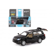 Машина "АВТОПАНОРАМА" Lexus LX570, черный, 1/32, свет, звук, инерция, в/к 17,5*13,5*9 см