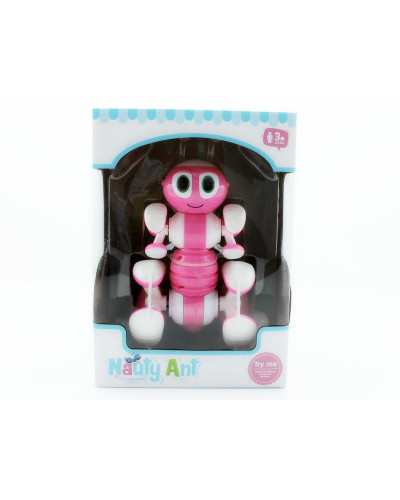 Р/У робот-муравей трансформируемый, звук, свет, танцы (розовый)