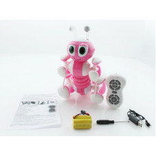 Р/У робот-муравей трансформируемый, звук, свет, танцы (розовый)