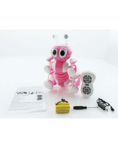 Р/У робот-муравей трансформируемый, звук, свет, танцы (розовый)