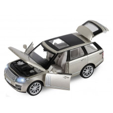 Машина "АВТОПАНОРАМА" 2013 Range Rover, золотой, 1/34, свет, звук, инерция, в/к 17,5*13,5*9 см