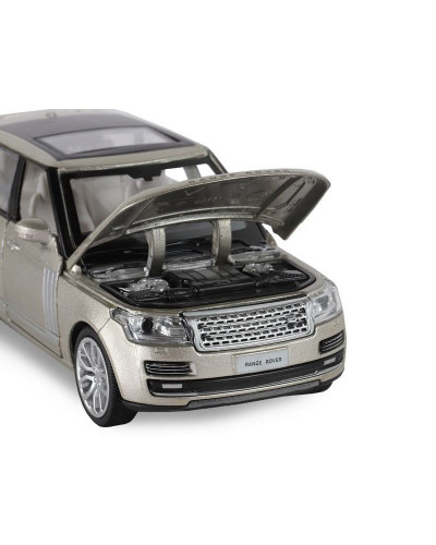 Машина "АВТОПАНОРАМА" 2013 Range Rover, золотой, 1/34, свет, звук, инерция, в/к 17,5*13,5*9 см