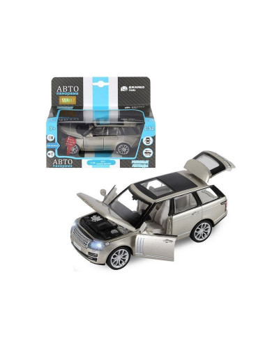 Машина "АВТОПАНОРАМА" 2013 Range Rover, золотой, 1/34, свет, звук, инерция, в/к 17,5*13,5*9 см