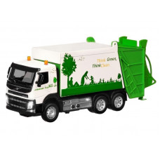 Машина "АВТОПАНОРАМА" Volvo мусоровоз, белый, 1/50, свет, звук, в/к 28*14*10 см