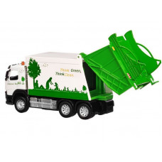 Машина "АВТОПАНОРАМА" Volvo мусоровоз, белый, 1/50, свет, звук, в/к 28*14*10 см