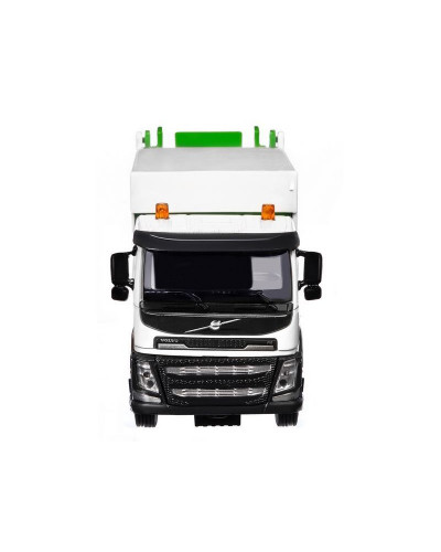 Машина "АВТОПАНОРАМА" Volvo мусоровоз, белый, 1/50, свет, звук, в/к 28*14*10 см