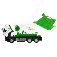 Машина "АВТОПАНОРАМА" Volvo мусоровоз, белый, 1/50, свет, звук, в/к 28*14*10 см