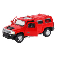 Машина "АВТОПАНОРАМА" Hummer H3, красный, 1/43, инерция, в/к 17,5*12,5*6,5 см