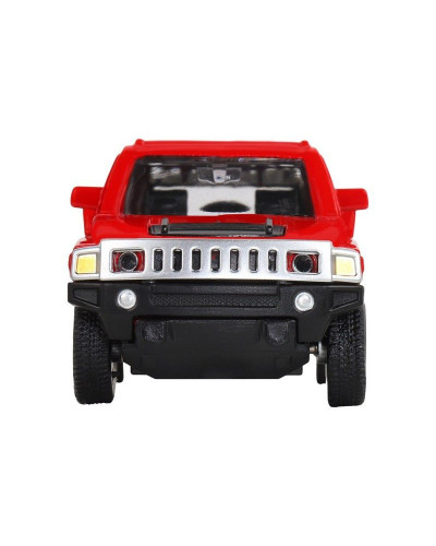 Машина "АВТОПАНОРАМА" Hummer H3, красный, 1/43, инерция, в/к 17,5*12,5*6,5 см