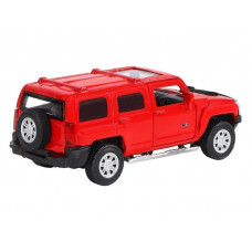 Машина "АВТОПАНОРАМА" Hummer H3, красный, 1/43, инерция, в/к 17,5*12,5*6,5 см