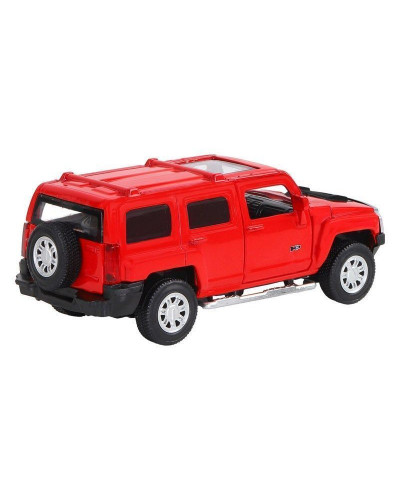 Машина "АВТОПАНОРАМА" Hummer H3, красный, 1/43, инерция, в/к 17,5*12,5*6,5 см