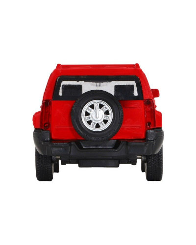 Машина "АВТОПАНОРАМА" Hummer H3, красный, 1/43, инерция, в/к 17,5*12,5*6,5 см