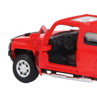 Машина "АВТОПАНОРАМА" Hummer H3, красный, 1/43, инерция, в/к 17,5*12,5*6,5 см