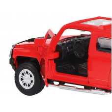 Машина "АВТОПАНОРАМА" Hummer H3, красный, 1/43, инерция, в/к 17,5*12,5*6,5 см