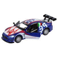 Машина "АВТОПАНОРАМА" Maserati Gran Turismo MC GT4, синий, 1/32, свет, звук, в/к 17,5*13,5*9 см