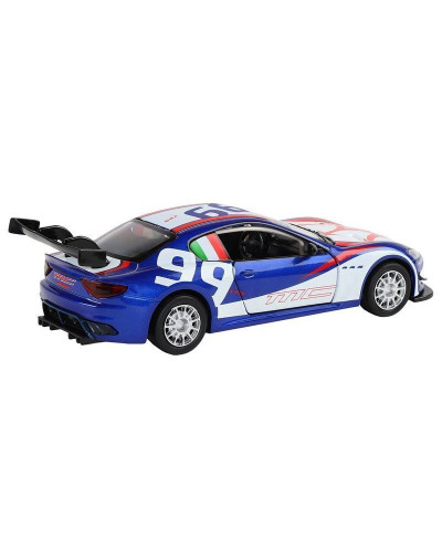 Машина "АВТОПАНОРАМА" Maserati Gran Turismo MC GT4, синий, 1/32, свет, звук, в/к 17,5*13,5*9 см
