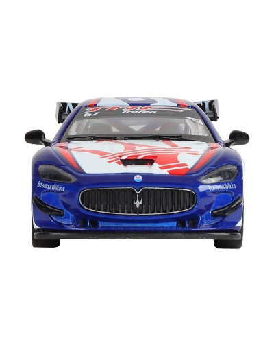 Машина "АВТОПАНОРАМА" Maserati Gran Turismo MC GT4, синий, 1/32, свет, звук, в/к 17,5*13,5*9 см