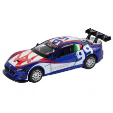 Машина "АВТОПАНОРАМА" Maserati Gran Turismo MC GT4, синий, 1/32, свет, звук, в/к 17,5*13,5*9 см