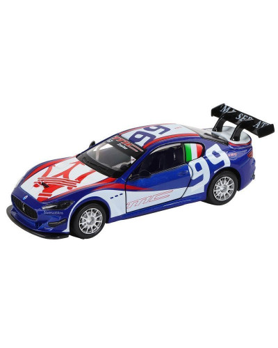 Машина "АВТОПАНОРАМА" Maserati Gran Turismo MC GT4, синий, 1/32, свет, звук, в/к 17,5*13,5*9 см