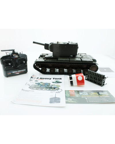 P/У танк Torro КВ-2 1/16  2.4G, СССР, зеленый, ИК-пушка, деревянная коробка