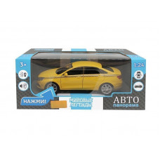 Машина "АВТОПАНОРАМА" LADA VESTA "ТАКСИ" желтый, 1/24, свет, звук, инерция, в/к 24,5*12,5*10,5 см