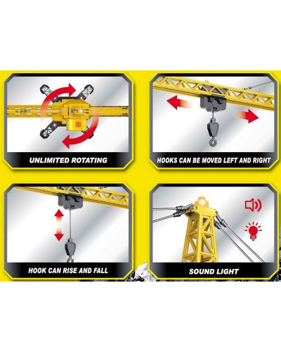 Радиоуправляемый башенный кран HUI NA TOYS 2.4G 12CH 1/14 RTR