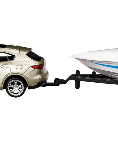 Машина "АВТОПАНОРАМА" Maserati c прицепом с лодкой, 1/43, открываются передние двери, инерция, в/к