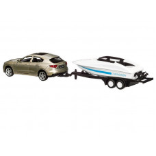 Машина "АВТОПАНОРАМА" Maserati c прицепом с лодкой, 1/43, открываются передние двери, инерция, в/к