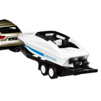 Машина "АВТОПАНОРАМА" Maserati c прицепом с лодкой, 1/43, открываются передние двери, инерция, в/к