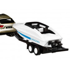 Машина "АВТОПАНОРАМА" Maserati c прицепом с лодкой, 1/43, открываются передние двери, инерция, в/к