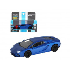 Машина "АВТОПАНОРАМА" Lamborghini Aventador S Coupe, синий, 1/32, свет, звук, в/к 17,5*12,5*6,5 см