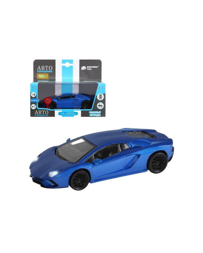 Машина "АВТОПАНОРАМА" Lamborghini Aventador S Coupe, синий, 1/32, свет, звук, в/к 17,5*12,5*6,5 см