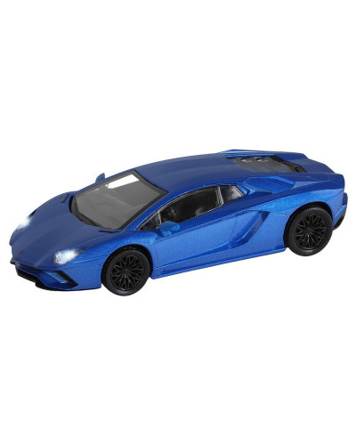 Машина "АВТОПАНОРАМА" Lamborghini Aventador S Coupe, синий, 1/32, свет, звук, в/к 17,5*12,5*6,5 см