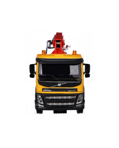 Машина "АВТОПАНОРАМА" Volvo бетононасос, желтый, 1/50, свет, звук, в/к 28*14*10 см
