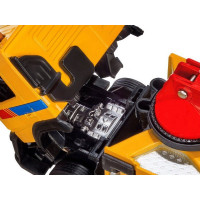 Машина "АВТОПАНОРАМА" Volvo бетононасос, желтый, 1/50, свет, звук, в/к 28*14*10 см