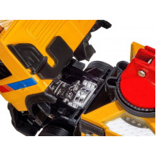 Машина "АВТОПАНОРАМА" Volvo бетононасос, желтый, 1/50, свет, звук, в/к 28*14*10 см