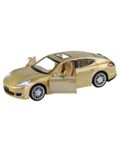 Машина "АВТОПАНОРАМА" Porsche Panamera S, золотой, 1/32, свет, звук, инерция, в/к 17,5*13,5*9 см
