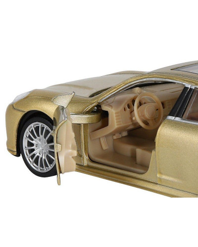 Машина "АВТОПАНОРАМА" Porsche Panamera S, золотой, 1/32, свет, звук, инерция, в/к 17,5*13,5*9 см