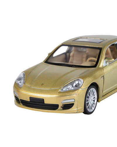 Машина "АВТОПАНОРАМА" Porsche Panamera S, золотой, 1/32, свет, звук, инерция, в/к 17,5*13,5*9 см